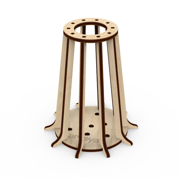 Lantern-Style Wooden Vase Model Kit, 12 Pieces