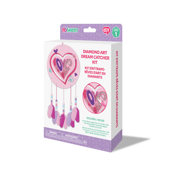 Diamond Painting Dream Catcher Kit, Love Heart Design, 5.9 x 5.9 Inches