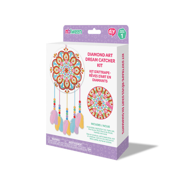 Diamond Painting Dream Catcher Kit, Mandala Design, 5.9 x 5.9 Inches