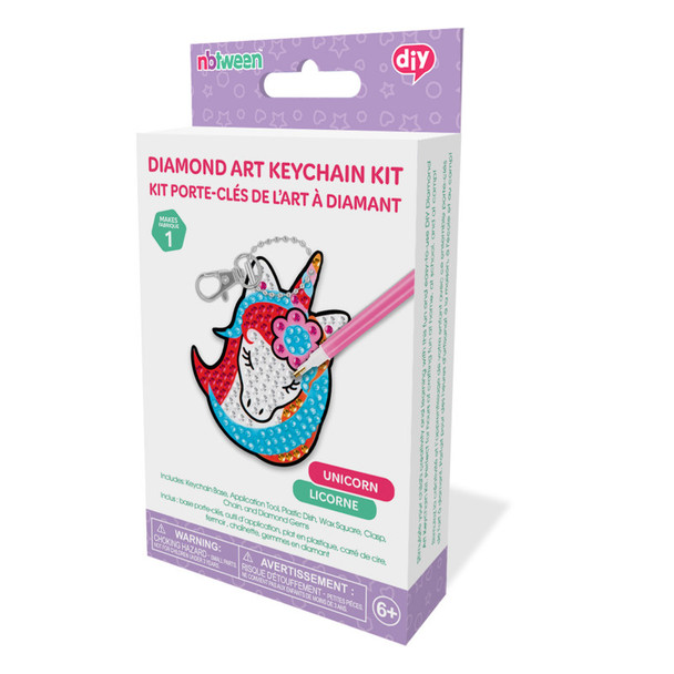 Diamond Painting Keychain Kit, Unicorn Design