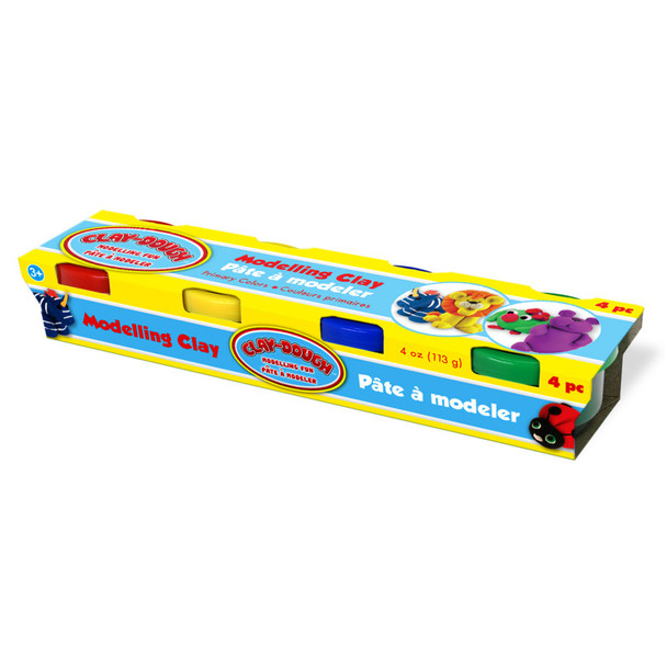 Modeling Clay Dough Fun Pack, 4 Primary Color Tubs, 1 oz Each