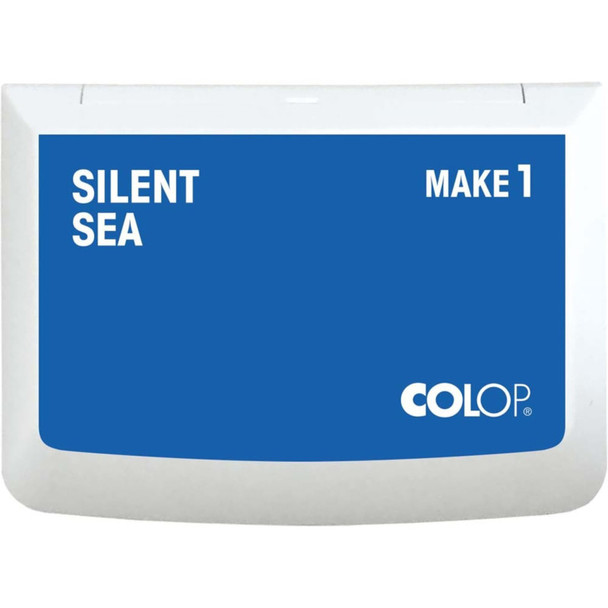Make 1 Water-Based Acid-Free Craft Ink Stamp Pad, 3.5 x 2 Inches, Silent Sea