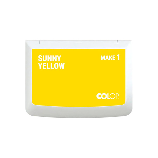 Make 1 Water-Based Acid-Free Craft Ink Stamp Pad, 3.5 x 2 Inches, Sunny Yellow