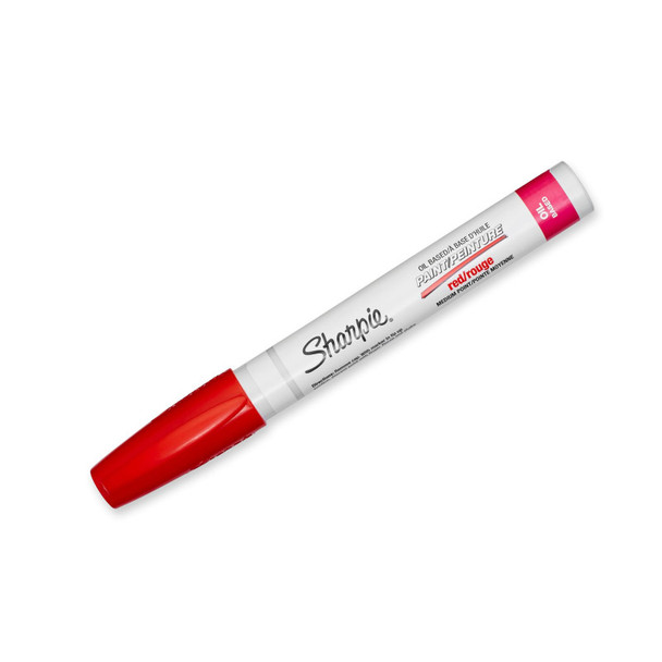 Sharpie® Oil-Based Paint Marker, Medium Point, Red, 1 Count