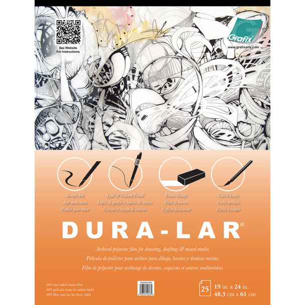 Matte Dura-Lar Pad, 19" x 24", 25 Sheets