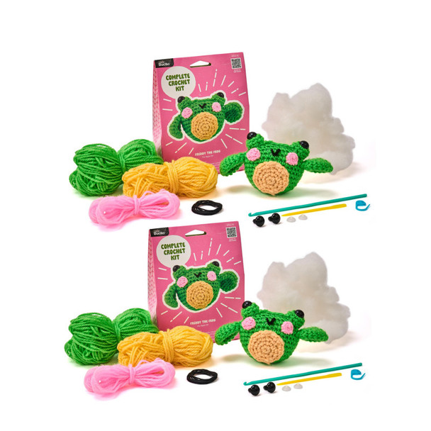 Freddy the Frog 3" Amigurumi Crochet Kit, 2-Pack