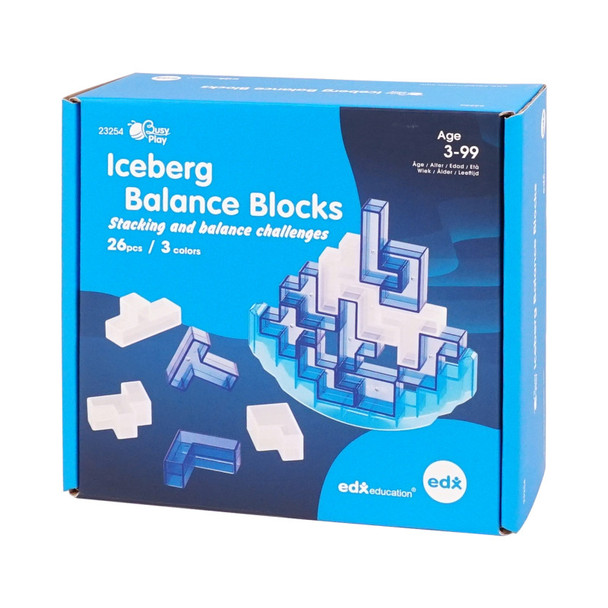 Iceberg Balance Blocks Stacking STEM Set, 26 Pieces