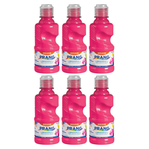 Washable Tempera Paint, 8 oz Bottle, Magenta, Set of 6