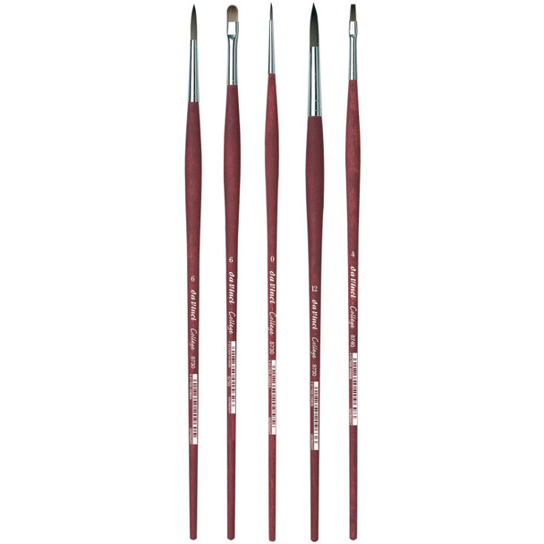 Oil & Acrylic Synthetic Brush Set 1, 5 Pieces