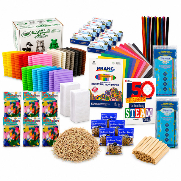 50 STEAM Teaching Strategies Book & Supply Kit, Grades PK-12