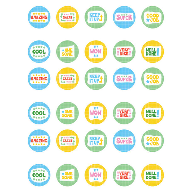 Good Job Sticker Stamper Refill Pack, 100 Stickers