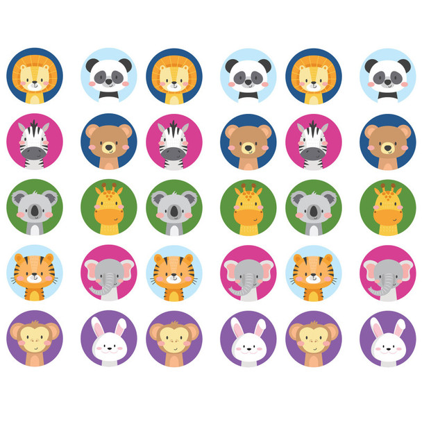 The Zoo Sticker Stamper Refill Pack, 100 Stickers