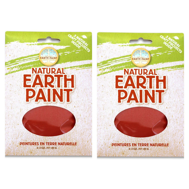 2-Pack Natural Earth Paint Powder, Red, 3 oz