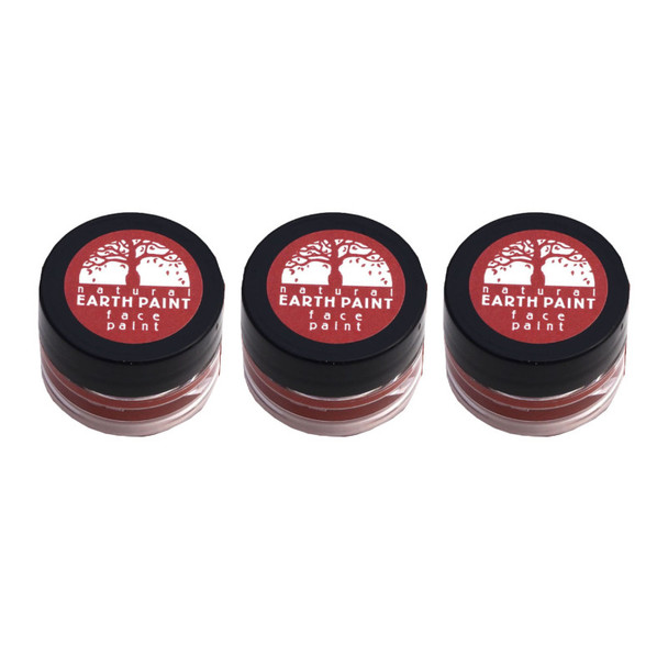 3-Pack Natural Face Paint, Red, 0.4 oz
