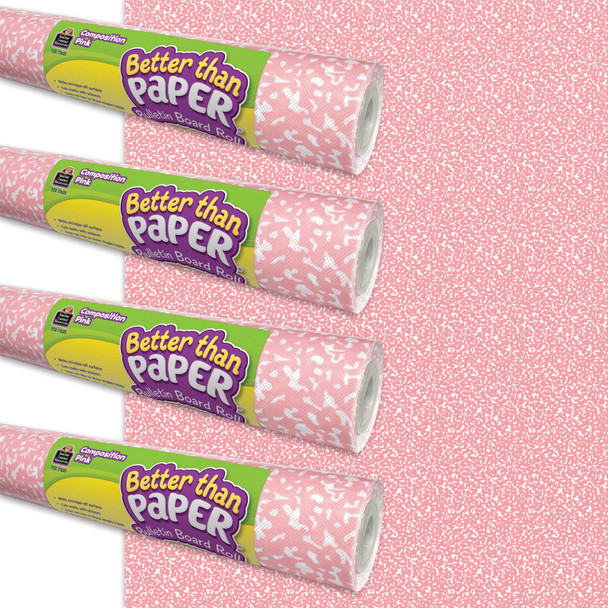 Composition Pink Better Than Paper® Bulletin Board Roll 4-pack