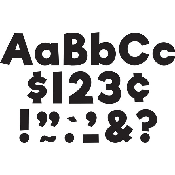 Black 4" Everyday Letters Combo Pack