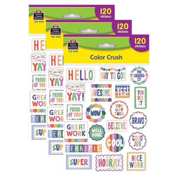 3-Pack Color Crush Stickers