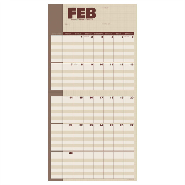 2027 Parent Planner Wall Calendar