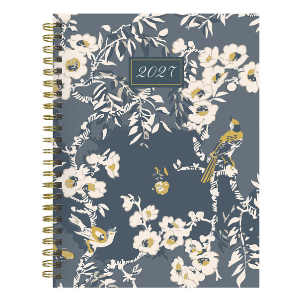 2027 Blooms of Blue Medium Weekly Monthly Planner