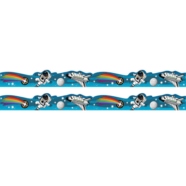 Mission to Explore Astronaut Extra Wide Classroom Border Trim, 24 Strips, 2-Pack