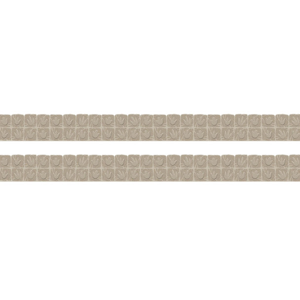Dino Quest Stone Tracks Extra Wide Classroom Border Trim, 24 Strips, 2-Pack