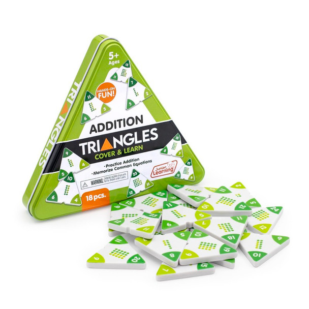 Addition Triangles Math Practice Set, 18 Pieces
