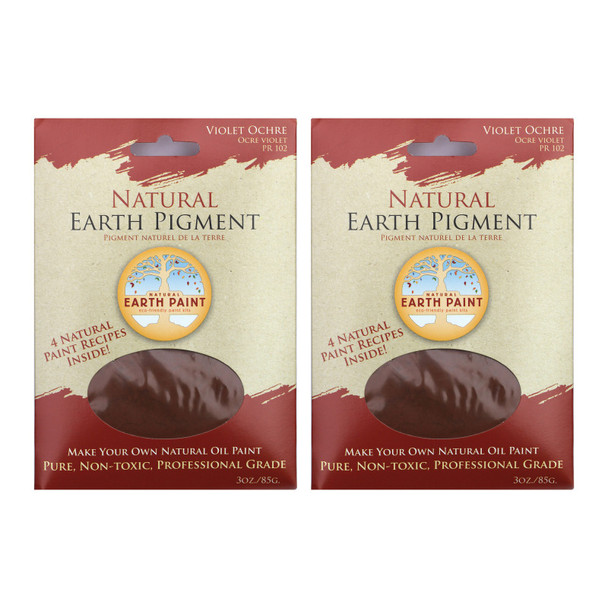 2-Pack Earth & Mineral Pigment, Violet Ochre, 3 oz