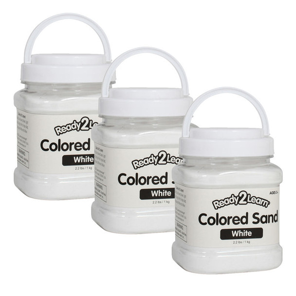 Colored Sand - White - 2.2 lb. Jar - Pack of 3