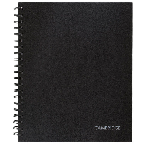 Hardcover Legal Ruled Business Notebook with Pocket, 96 Sheets, Black, 9 in x 11 in