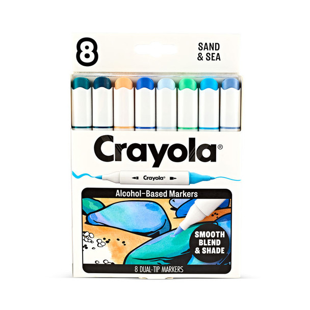 8-Count Dual Tip Alcohol Markers - Color Collections, Sand & Sea