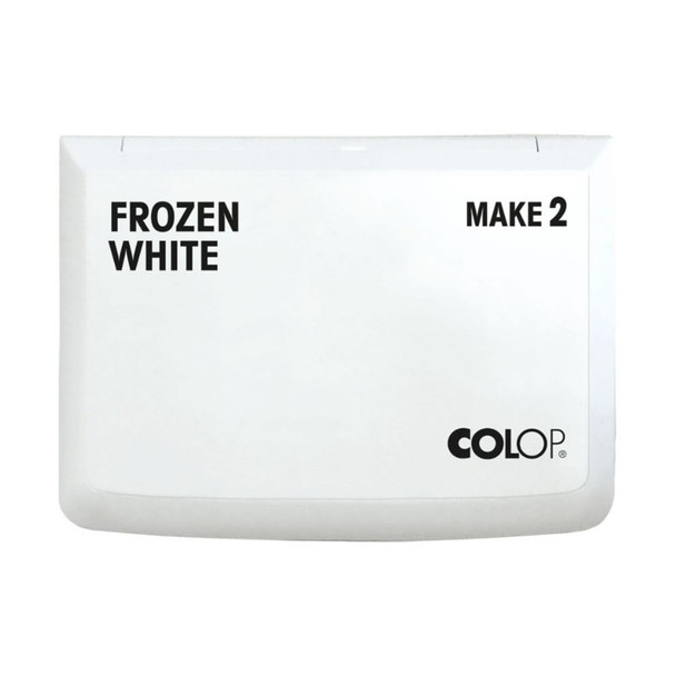 Make 2 Water-Based Acid-Free Craft Ink Stamp Pad, 2.75 x 4.25 Inches, Frozen White