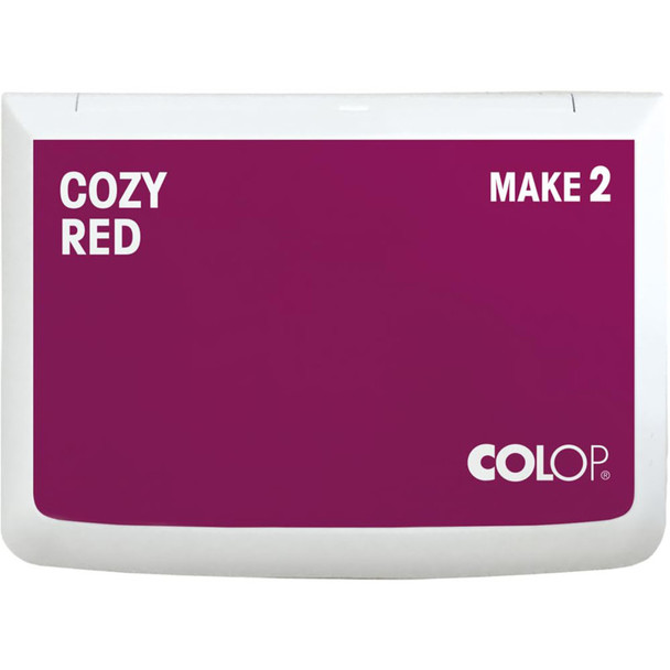 Make 2 Water-Based Acid-Free Craft Ink Stamp Pad, 2.75 x 4.25 Inches, Cozy Red