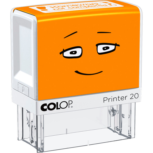 Self-Inking Teacher Feedback Stamp, "Homework Not Completed", Orange