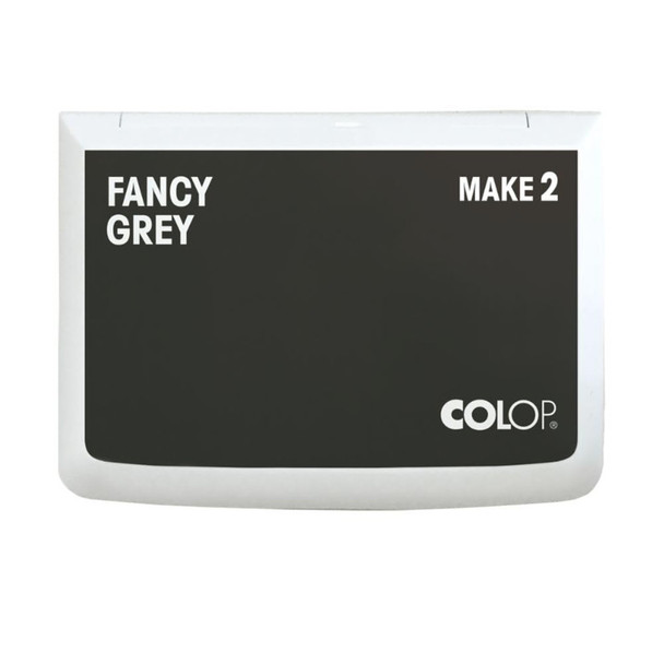 Make 2 Water-Based Acid-Free Craft Ink Stamp Pad, 2.75 x 4.25 Inches, Fancy Grey