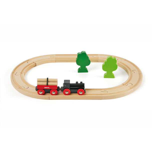 Little Forest Wooden Train Starter Set for Kids Ages 2 and Up