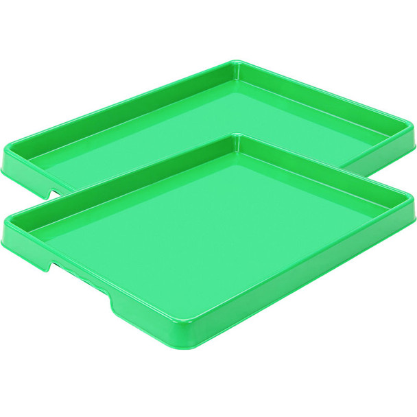 Washable Activity and Art Tray, Fits 9 x 12-Inch Paper, Green, 2-Pack