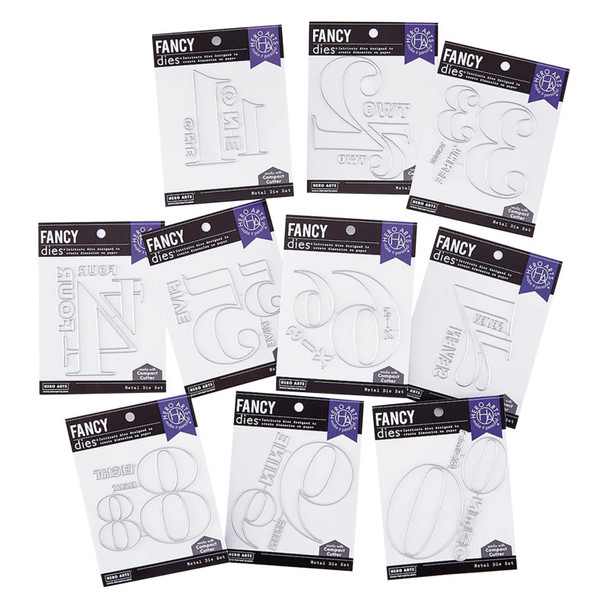 Count On It Number Steel Cutting Die Set, 2-Inch Serif Numbers and Symbols