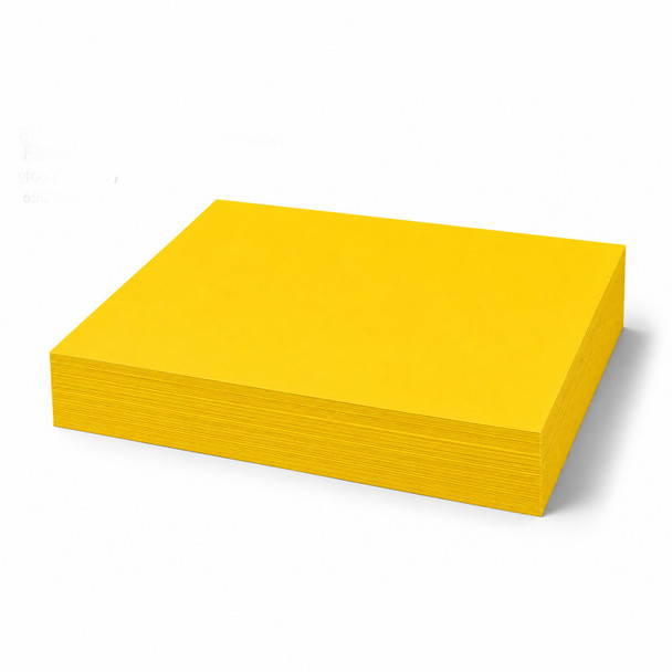 Punkydoodle 65 lb Card Stock, 8.5 x 11 Inches, Yellow, 100 Sheets