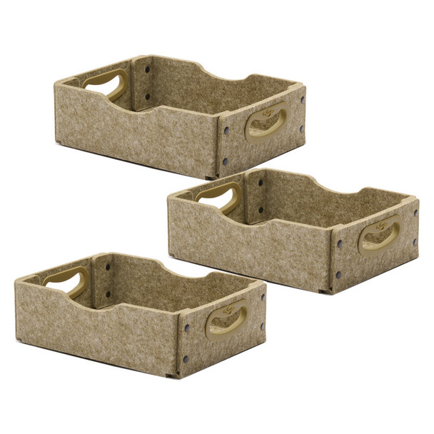 Moss Stubby Softouch Storage Bins, Set of 3