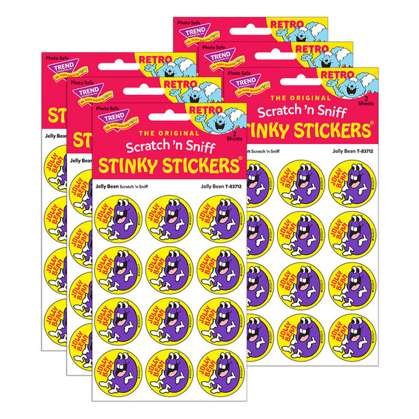 Stinky Stickers® Retro Jelly Bean Scent, Scratch 'n Sniff Stickers, 6-Pack (144 Stickers)