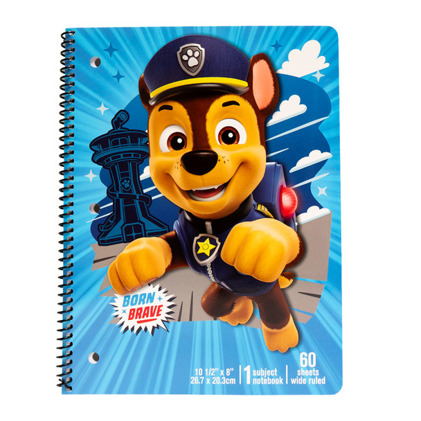 PAW Patrol Boys 1-Subject Spiral Notebook, 60 Count