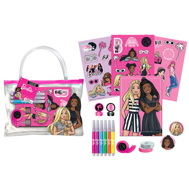 Barbie Reusable Stationery Pouch Set