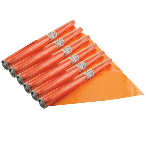 Cello-Wrap Roll, Orange, 20" x 12.5', 6 Rolls