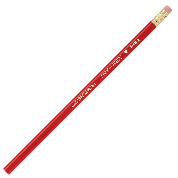 Try Rex Pencil, Regular With Eraser, 12 Per Pack, 12 Packs