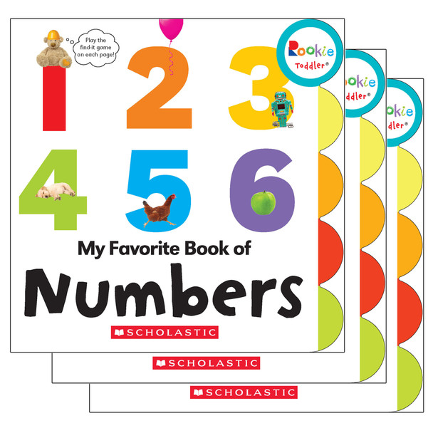 Rookie Toddler Board Book, My Favorite Book of Numbers, Set of 3
