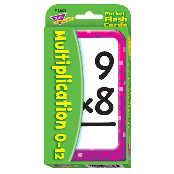 Multiplication 0-12 Pocket Flash Cards, 12 Sets