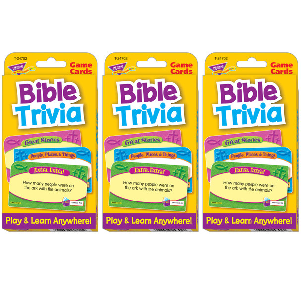 (3 EA) BIBLE TRIVIA CHALLENGE CARDS