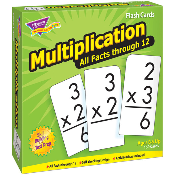 Multiplication 0-12 All Facts Skill Drill Flash Cards, 2 Sets