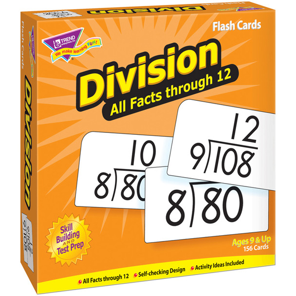 Division 0-12 All Facts Skill Drill Flash Cards, 2 Sets