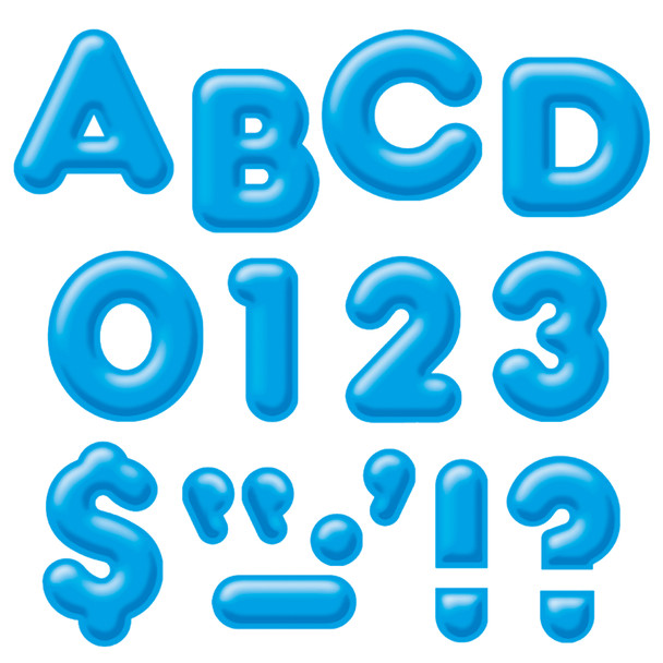 Blue 4" 3-D Uppercase Ready Letters, 6 Packs - T-79504BN